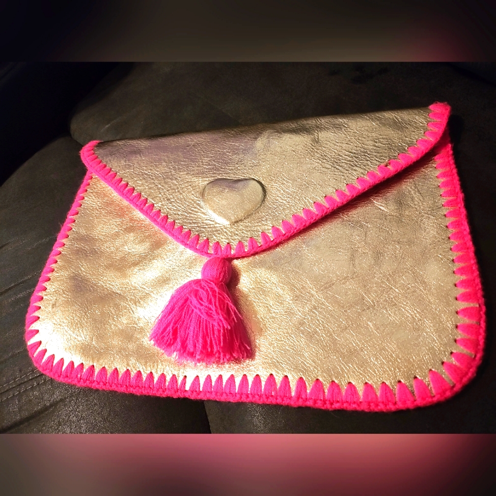 Amano Gold Bling Tribal Envelope Purse